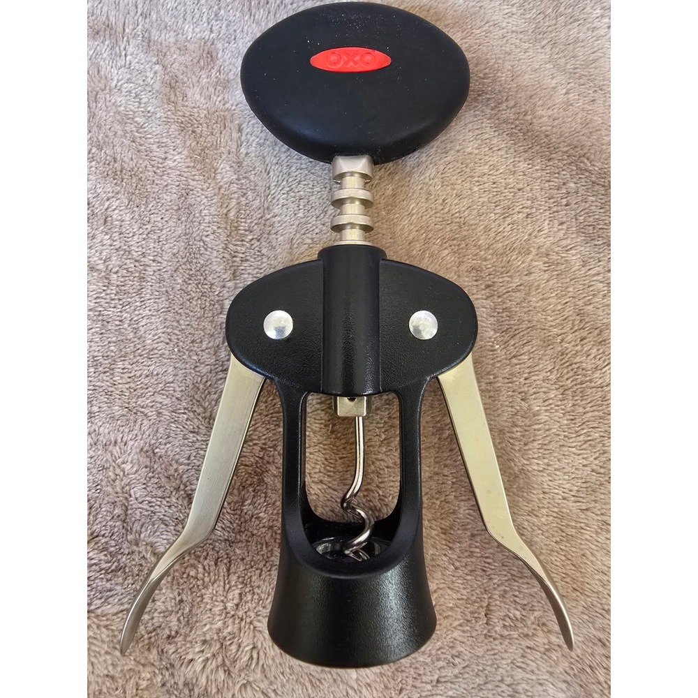OXO Good Grips Winged Corkscrew Wine Bottle Opener Black Silver Steel 1104700